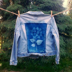 Hydrangea Bloom Denim Jacket